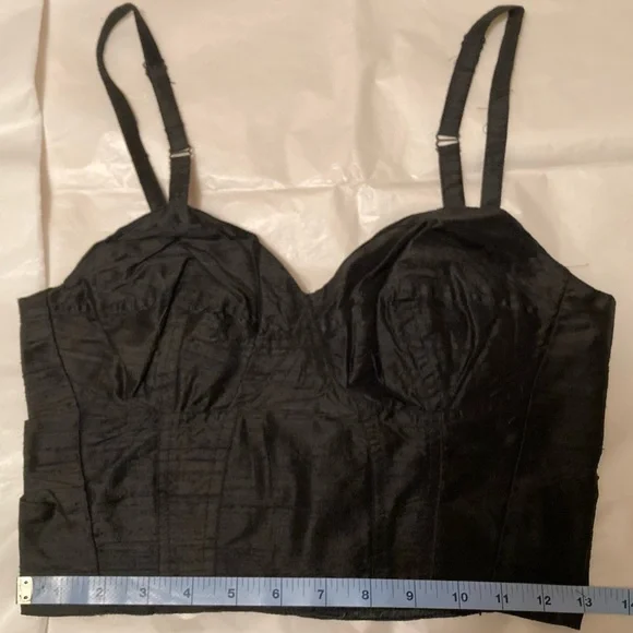Silk Bustier Corset Halter Top Camisole - Picture 4 of 11